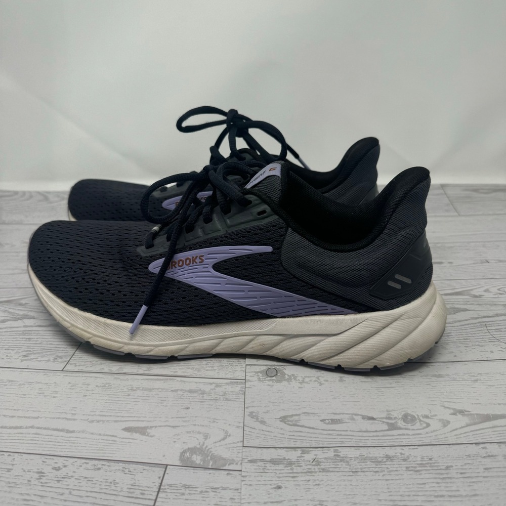 Brooks Anthem 6 Womens Running Shoes Black Purple 1204031B093 Size 10.5